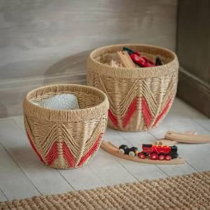 BROOKHAM SET OF 2 TERRACOTTA BASKETS
