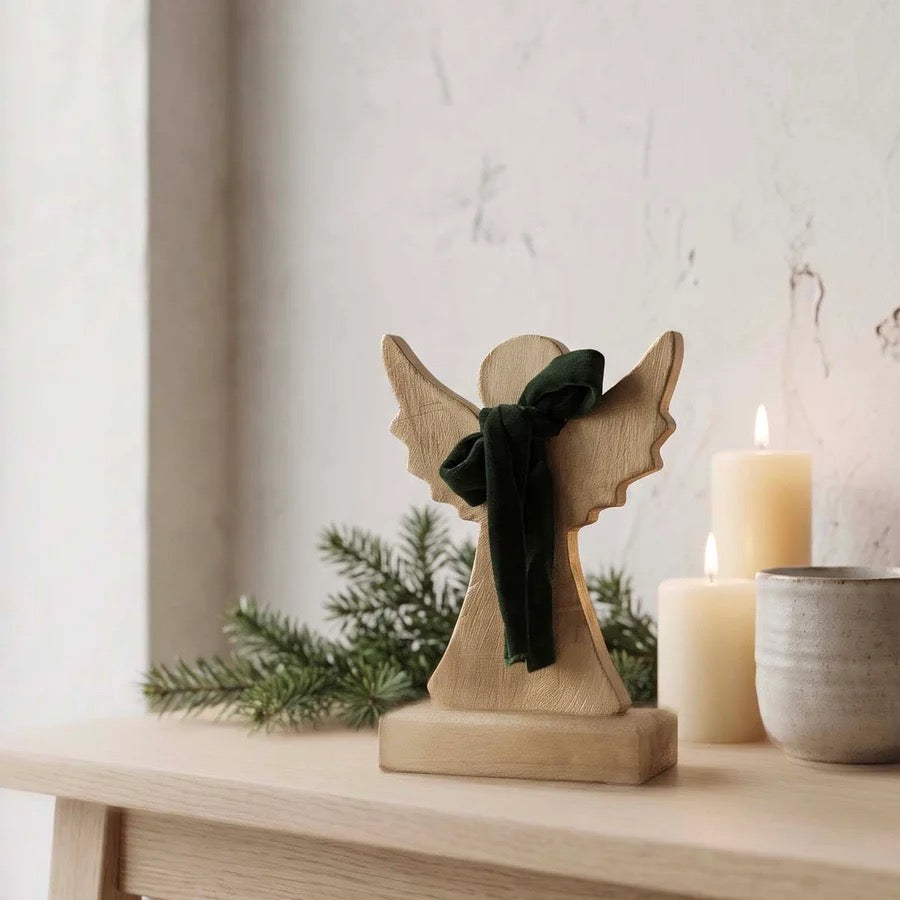 WOODEN STANDING ANGEL