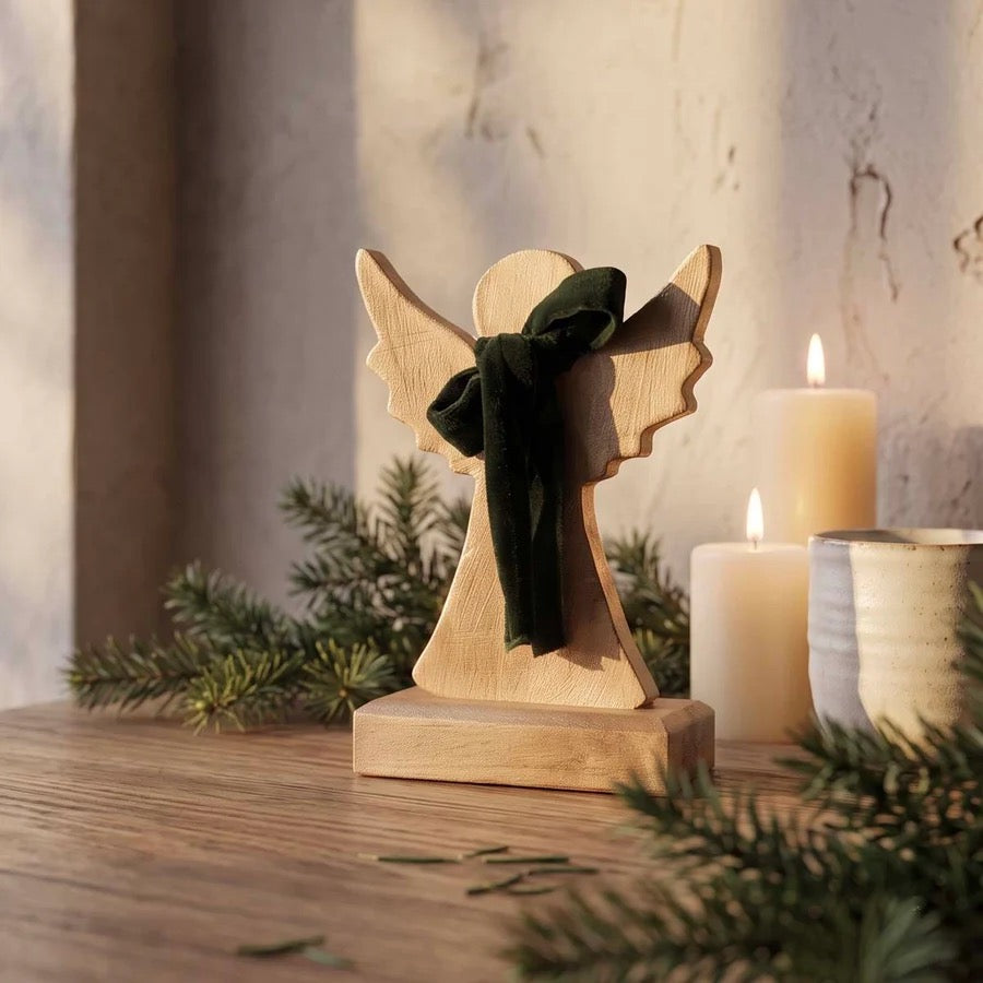 WOODEN STANDING ANGEL
