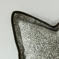 Fleur Olive Floral Flanged Edge Cushion