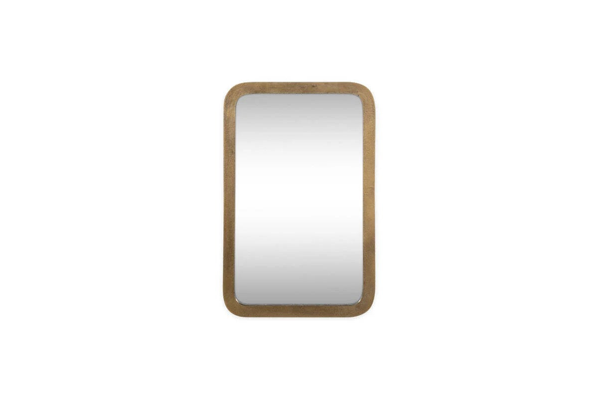 NKUKU Ungura Rounded Mirror - Antique Brass - Small