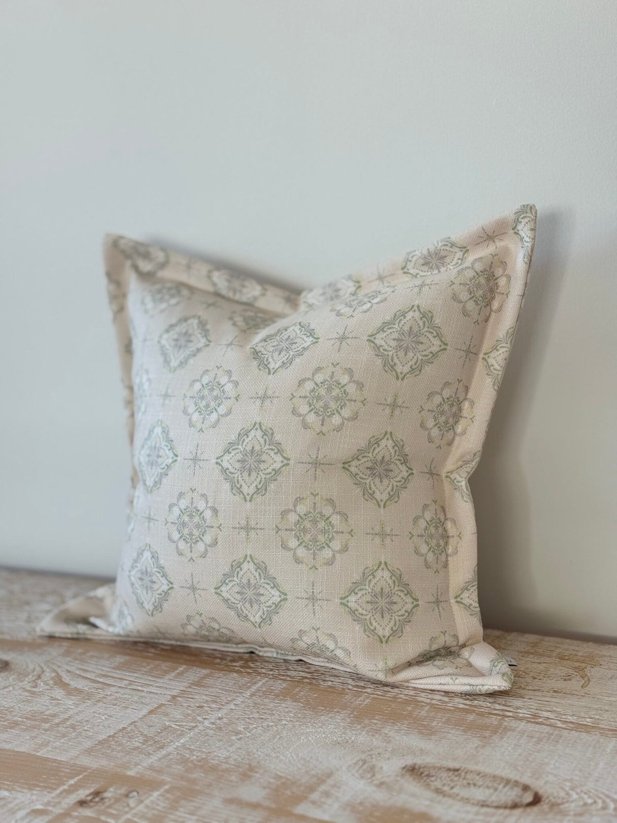 Orla Sage Print Flanged Edge Cushion 45cm