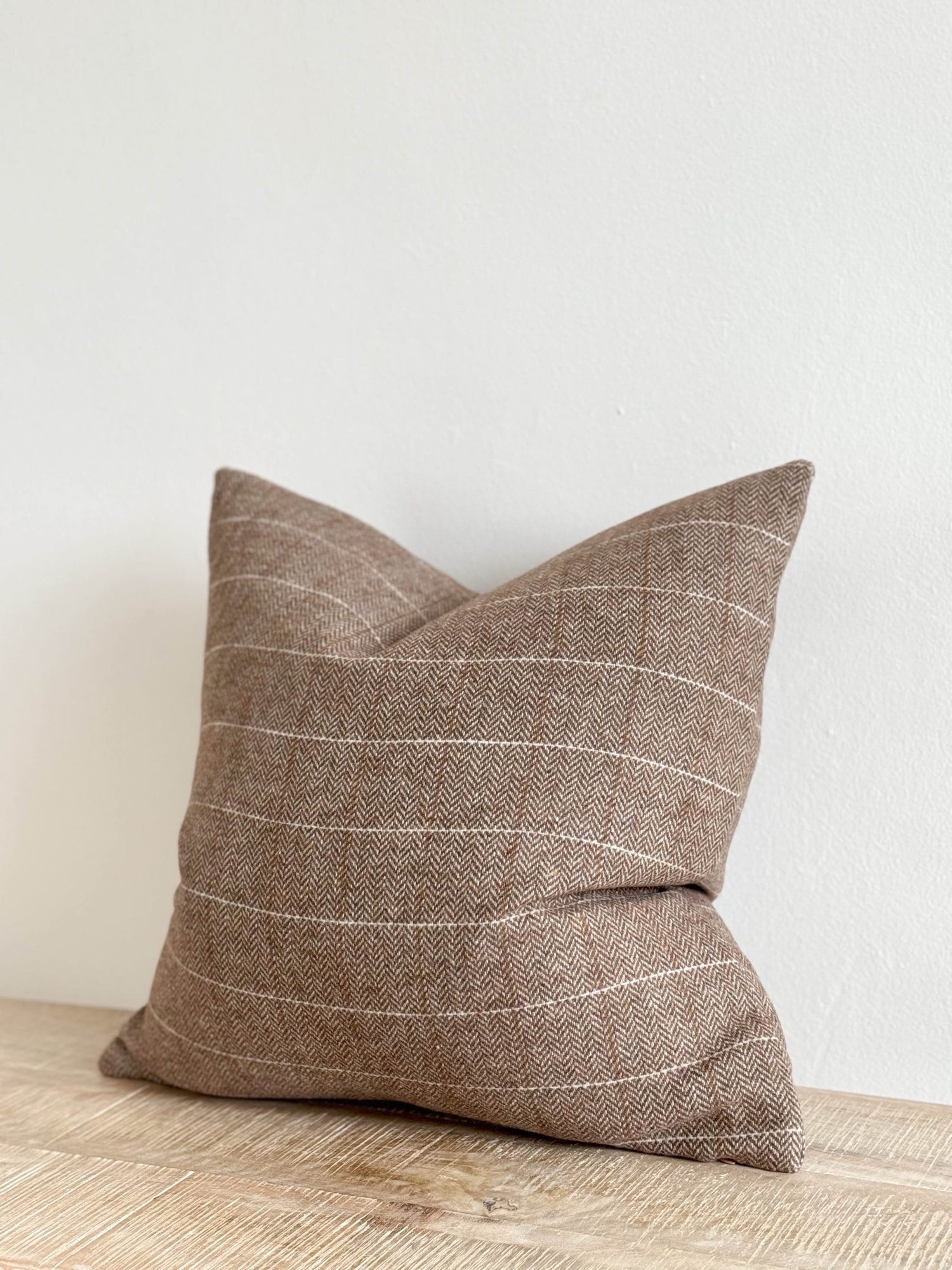 Betty Olive Brown Tweed Cushion 45cm