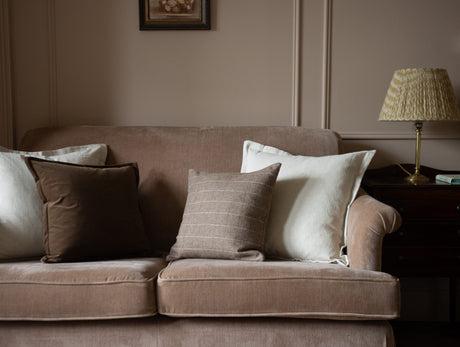 Betty Olive Brown Tweed Cushion 45cm