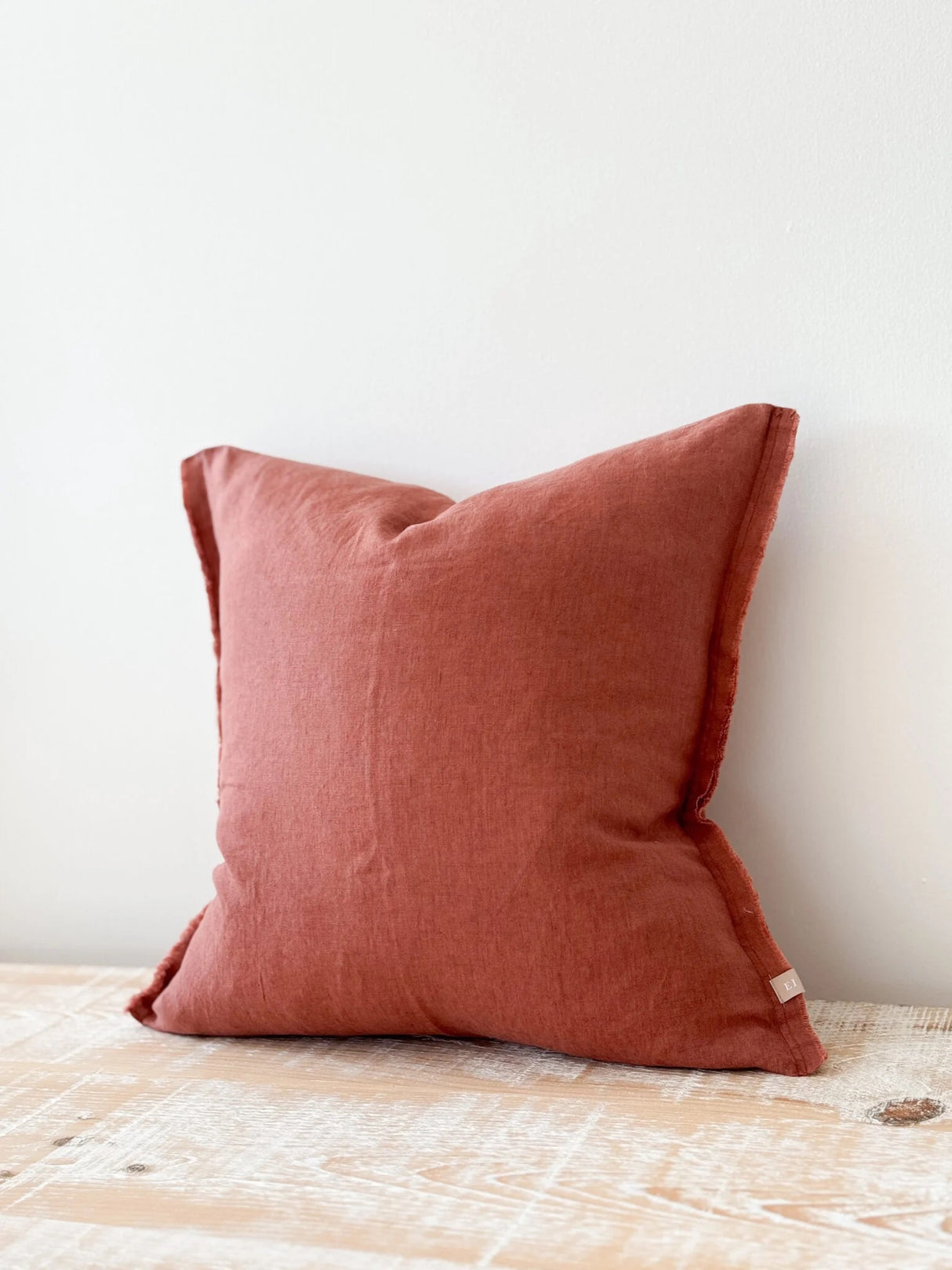 Esmee Terracotta Linen Cushion 45cm