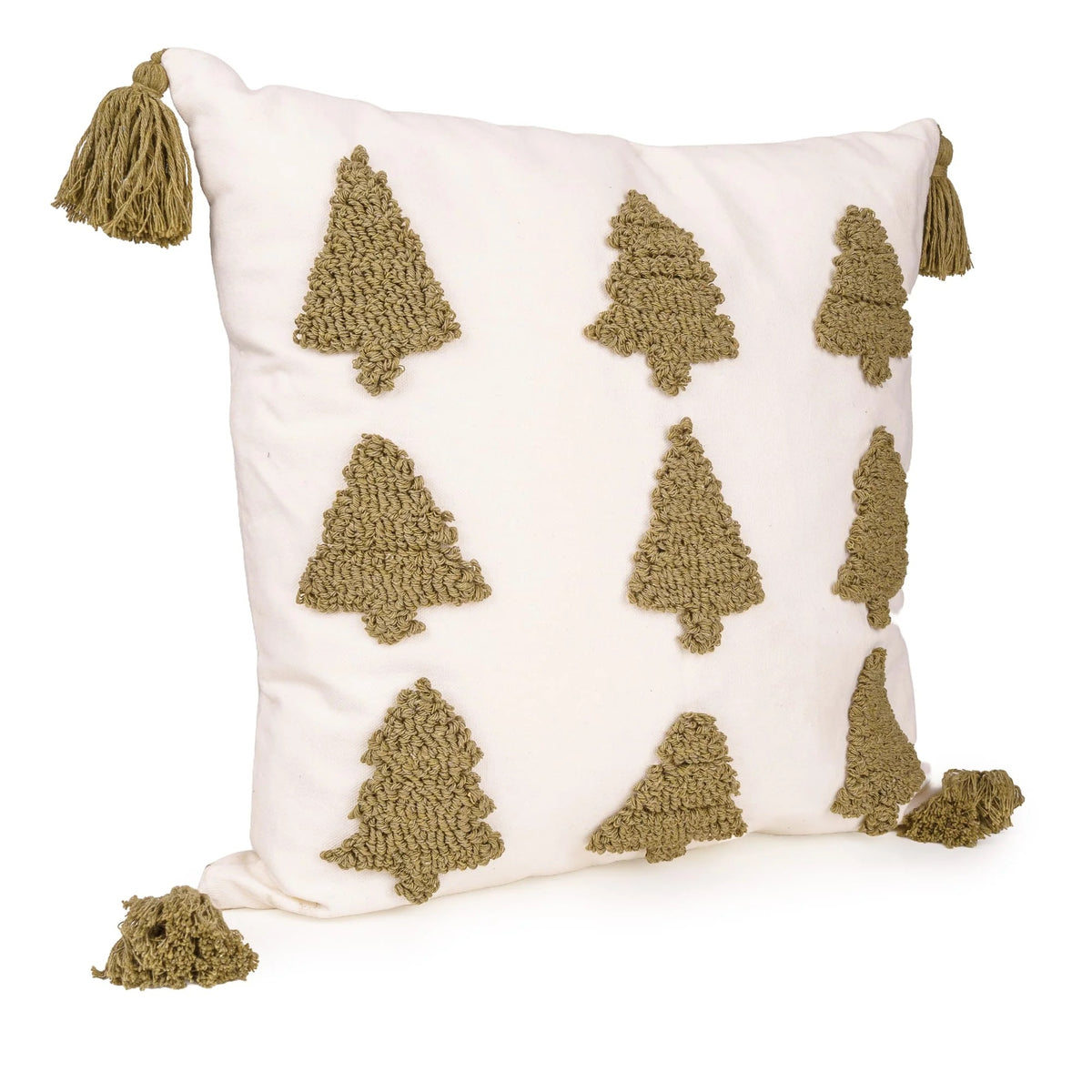 Cushion Embroidered with Christmas Trees – 45cm