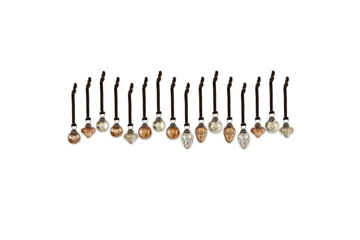 Adisa Bauble Jar - Antique Gold & Rust (Set of 16)