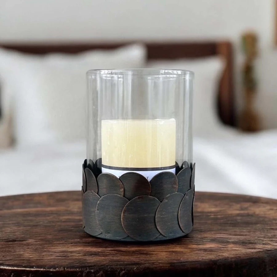 DRAKE GUNMETAL CANDLEHOLDER
