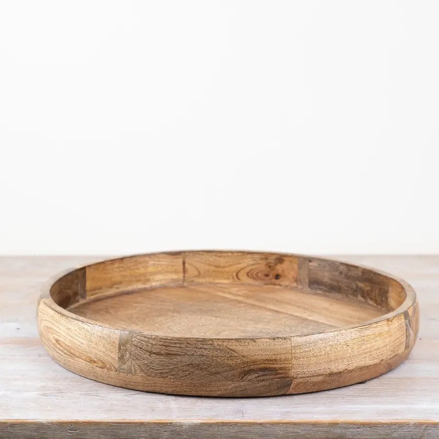 Large Round Bowl Plain Mango Wood - 40cm