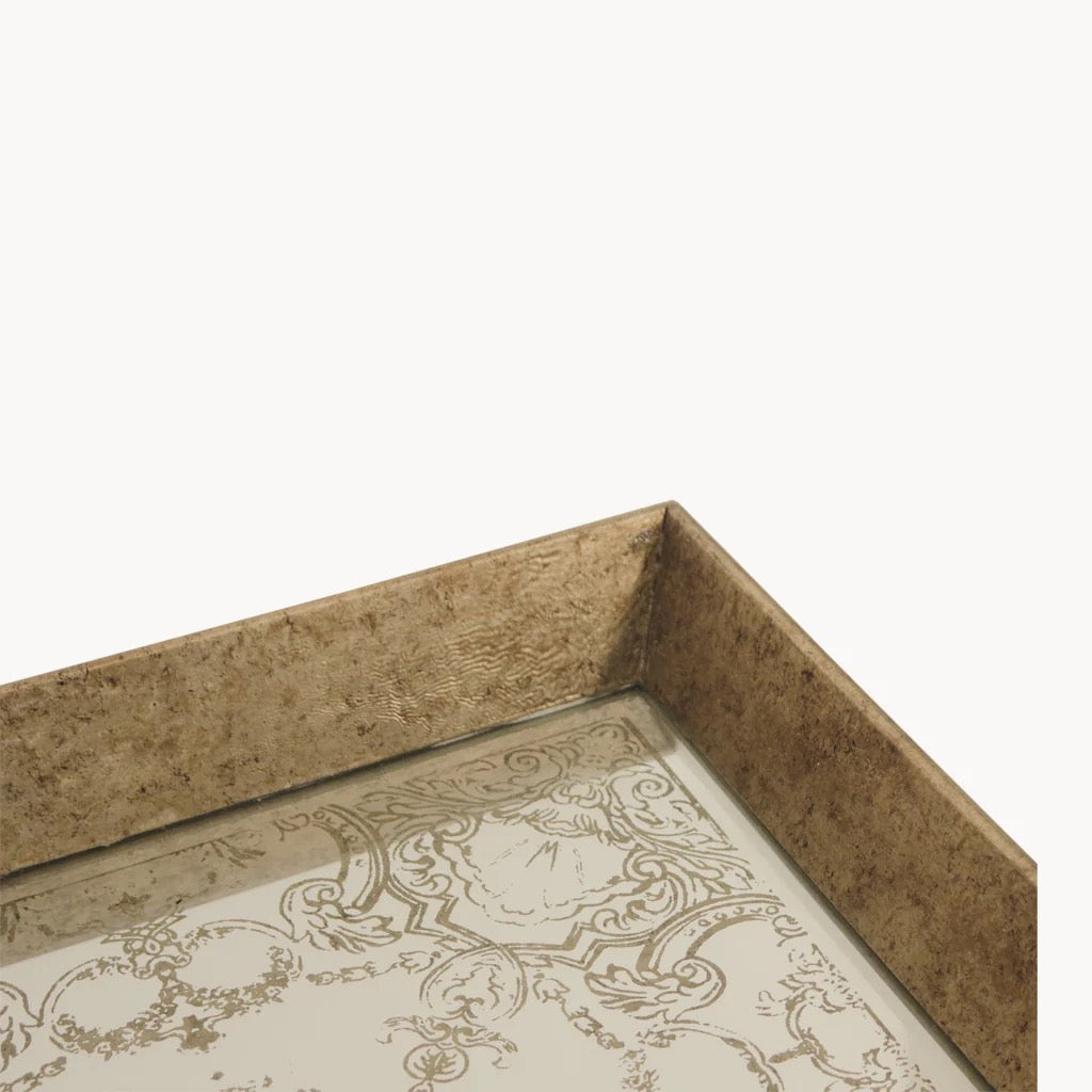 WALTHAM SQUARE MIRRORED DECORATIVE TRAY