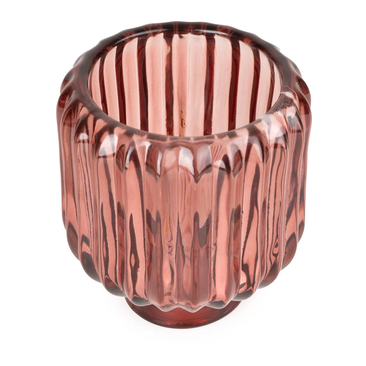 Ridged Glass 2-Way Candleholder -3 colours