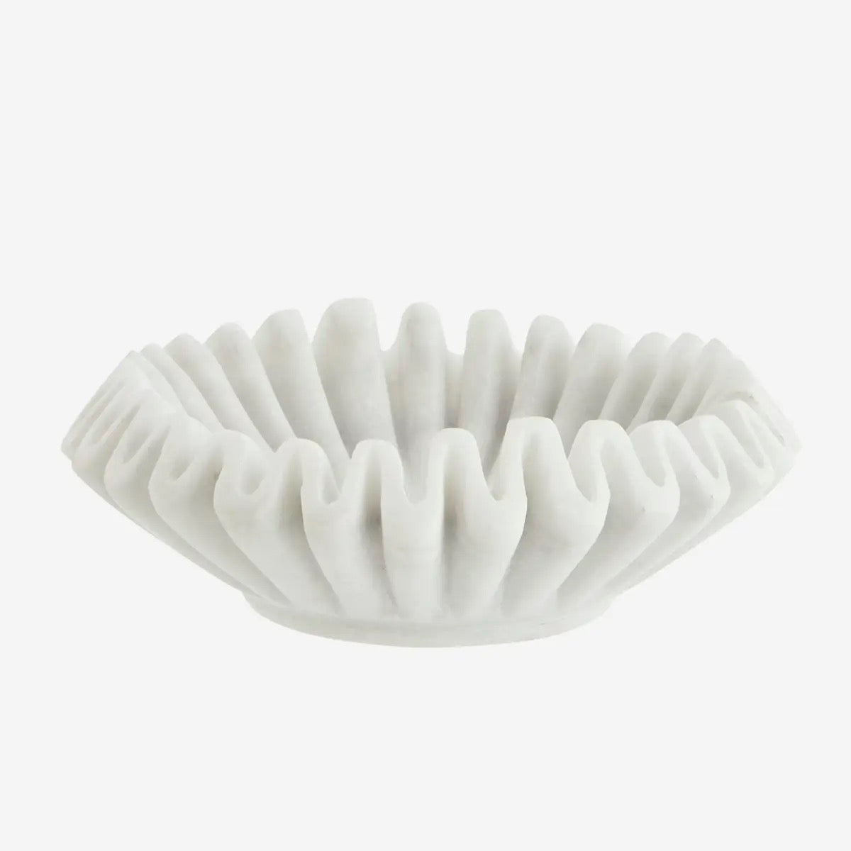 MARBLE BOWL FLUTED EDGE 18CM