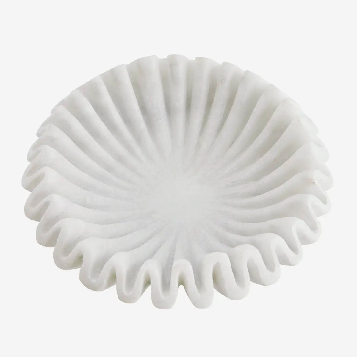 MARBLE BOWL FLUTED EDGE 18CM