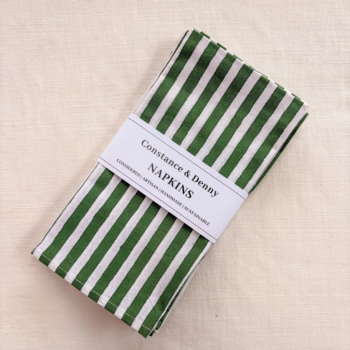 FIR STRIPE set of 4 cotton napkins