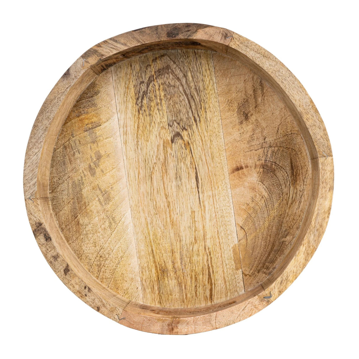 30cm Round tray plain mango wood - Natural finish