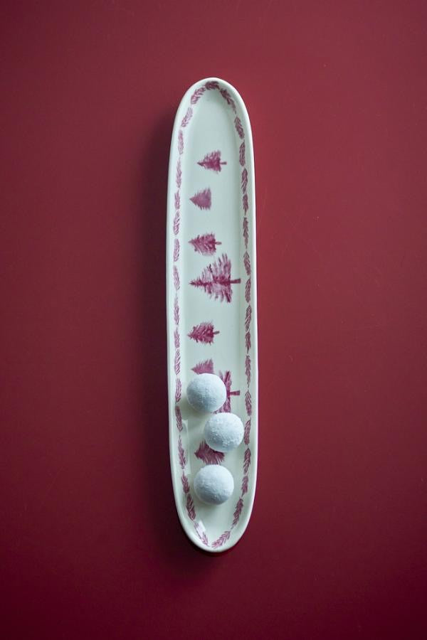 Wonderland Serving Plate, Rose, Stoneware