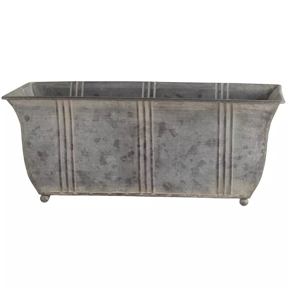 Zinc Ornate Planter With Feet Large