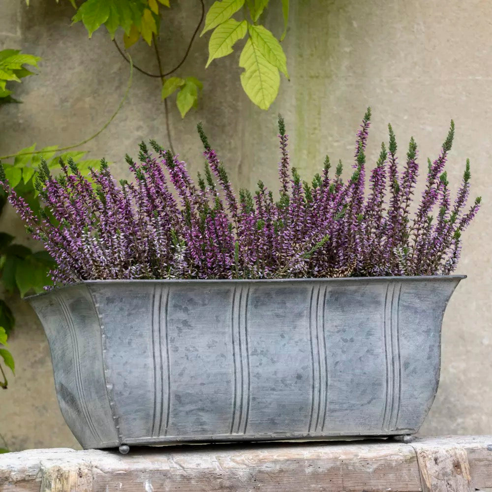Zinc Ornate Planter With Feet Large