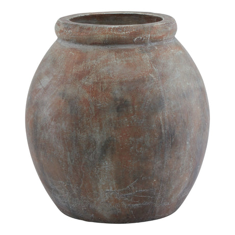 Hill Interior -Siena Brown Jar Shaped Planter