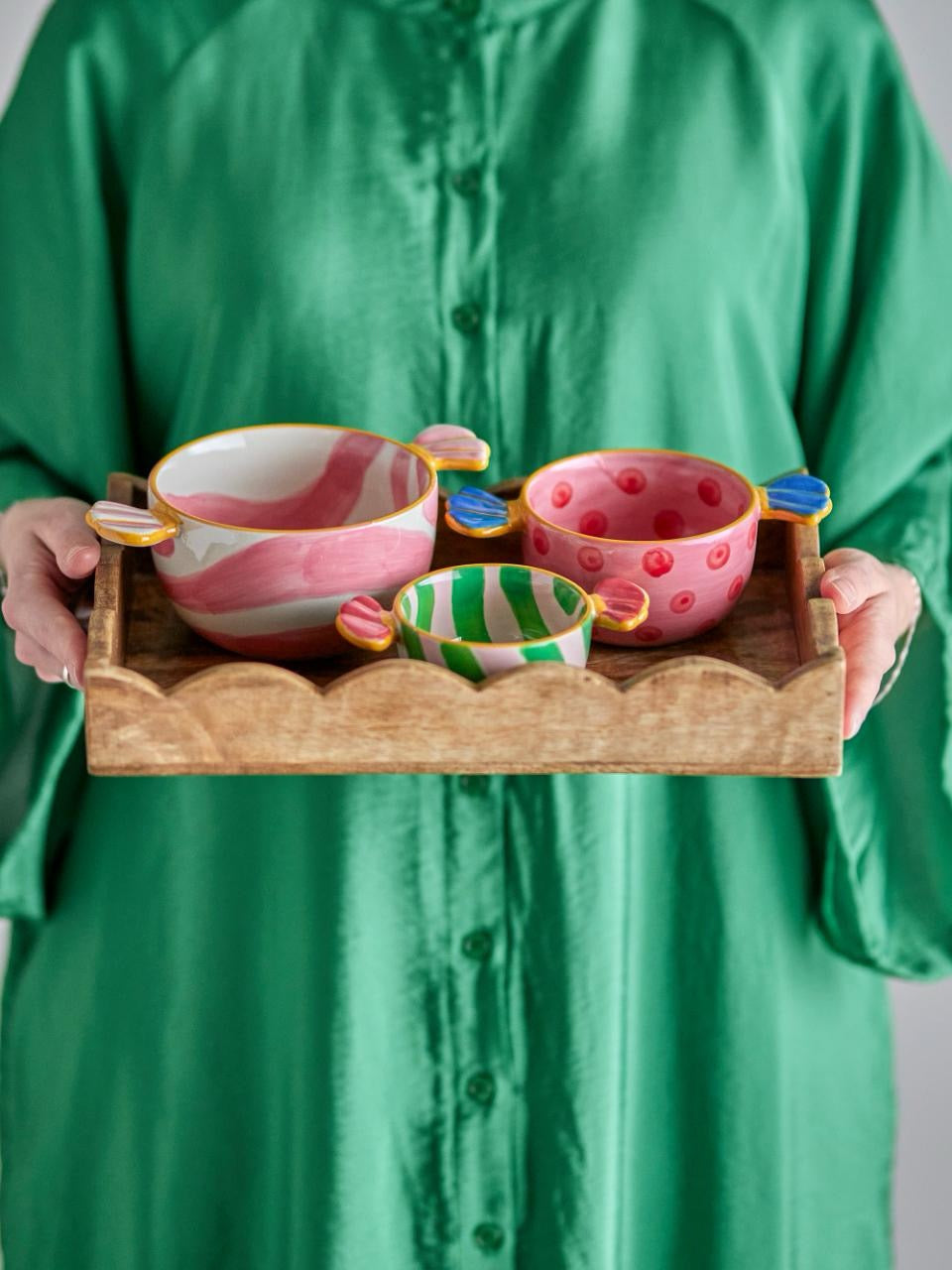 Caramella Bowl, Rose, Stoneware