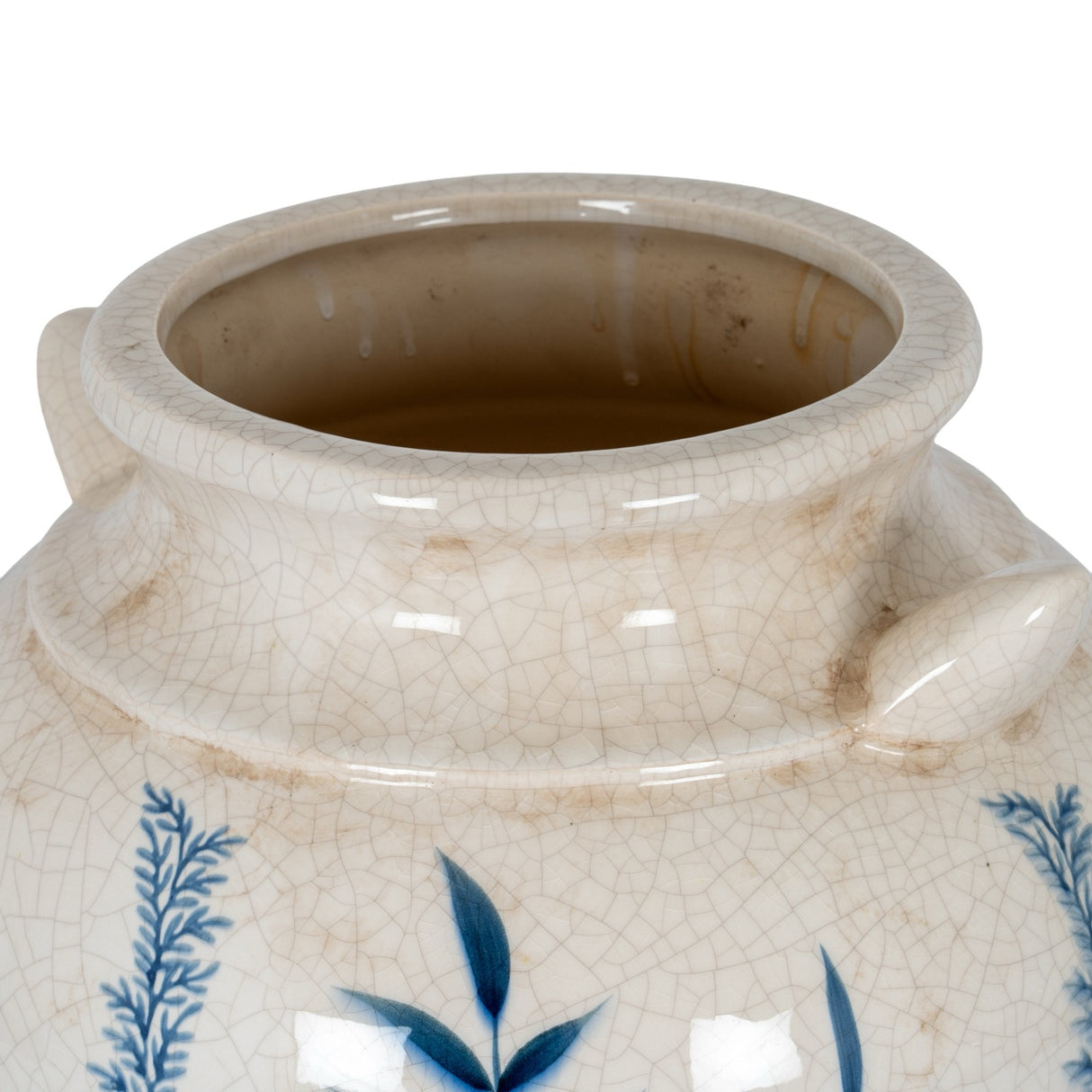Blue Flora Amphora Vase - Large