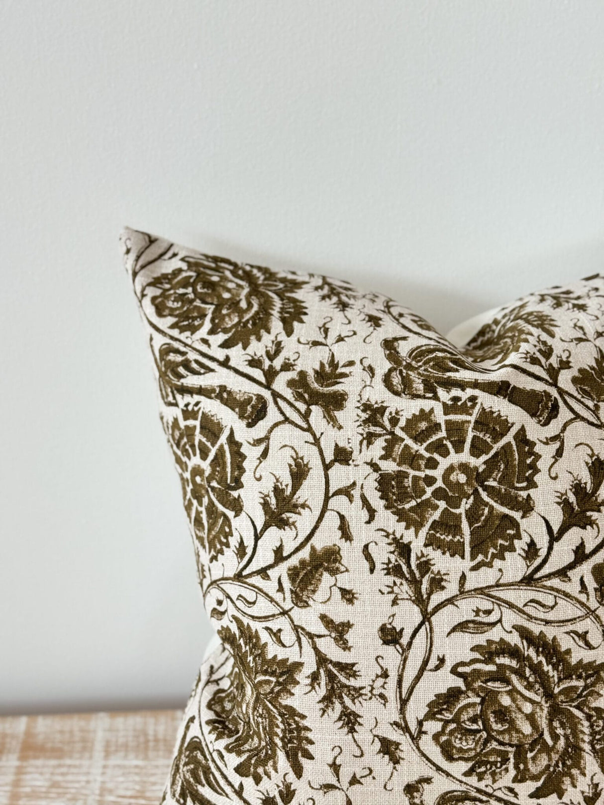 Ivy Olive Print Cushion