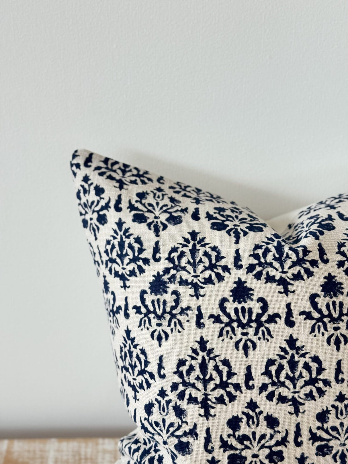Ivy Navy Print Cushion