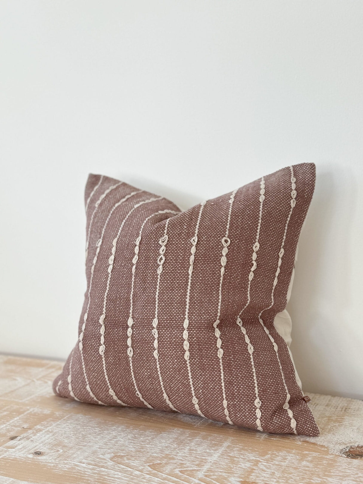 India Plum Stripe Cushion 45cm