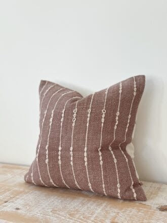 India Plum Stripe Cushion 45cm