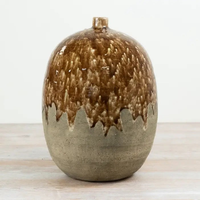 Two-Tone Brown Vase,28.5cm