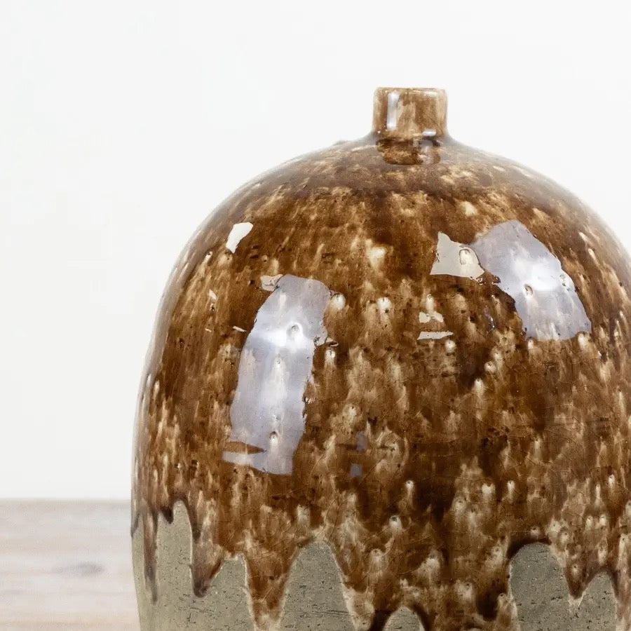 Two-Tone Brown Vase,28.5cm