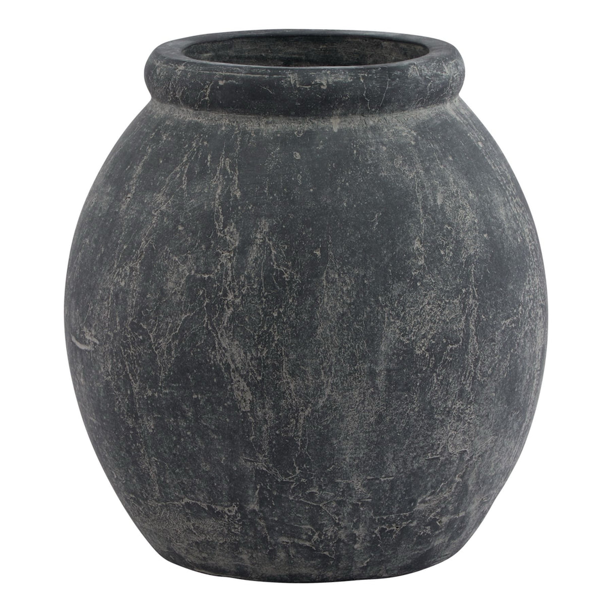 Hill Interior - Amalfi Grey Jar Shaped Planter