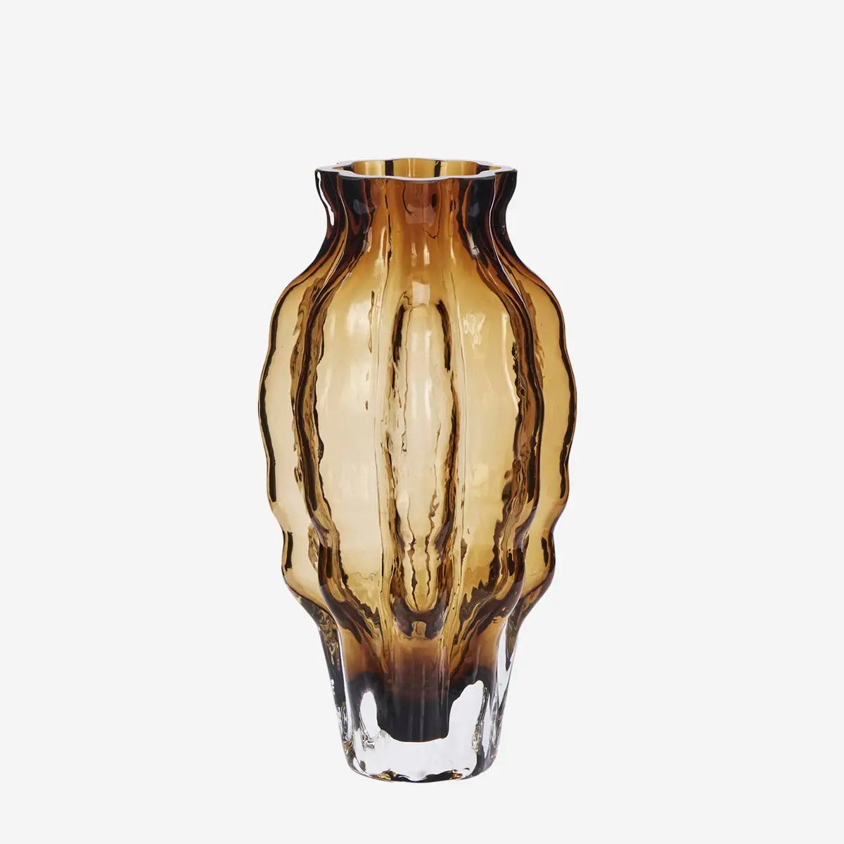 Glass Vase in Brown