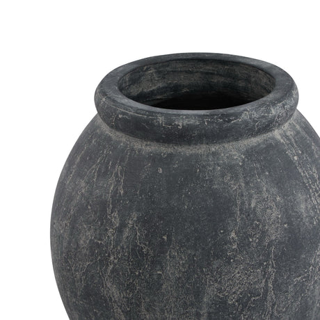 Hill Interior - Amalfi Grey Jar Shaped Planter