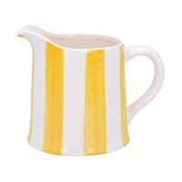 Stoneware Creamer Jug - Yellow Stripe