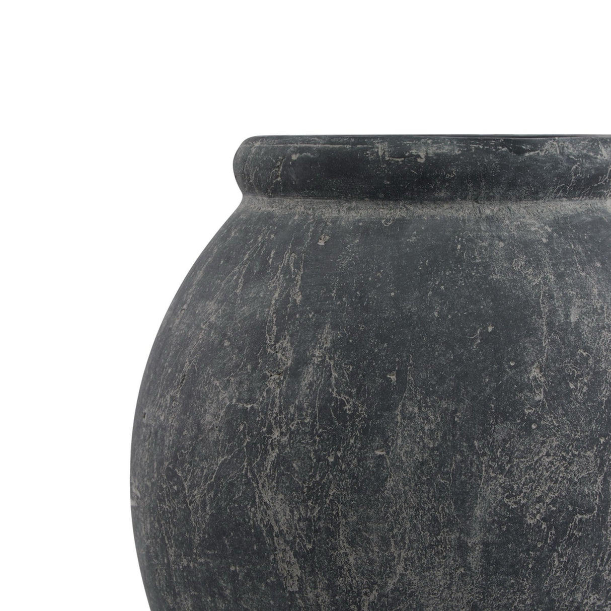 Hill Interior - Amalfi Grey Jar Shaped Planter