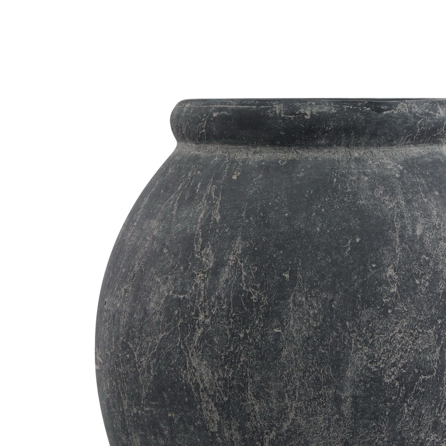 Hill Interior - Amalfi Grey Jar Shaped Planter