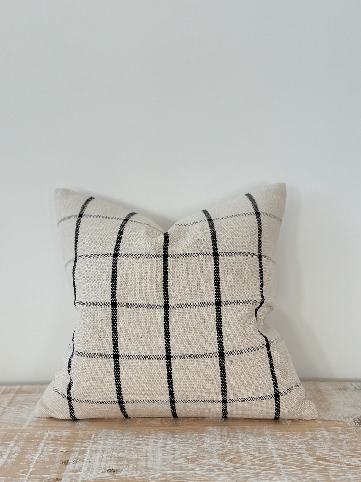 India Black & Cream Square Cushion