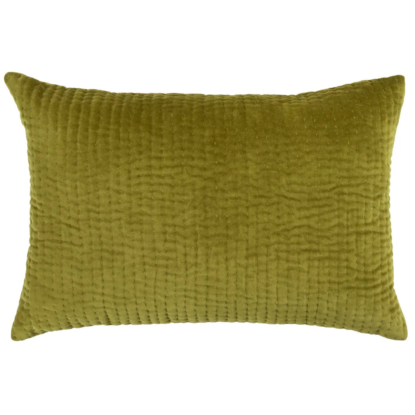 Haze Embroidered Cushion Olive- Voyage
