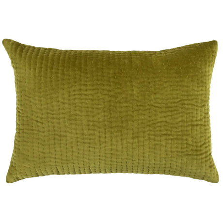 Haze Embroidered Cushion Olive- Voyage