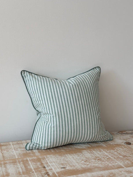 Florence Sage Green Stripe Cushion