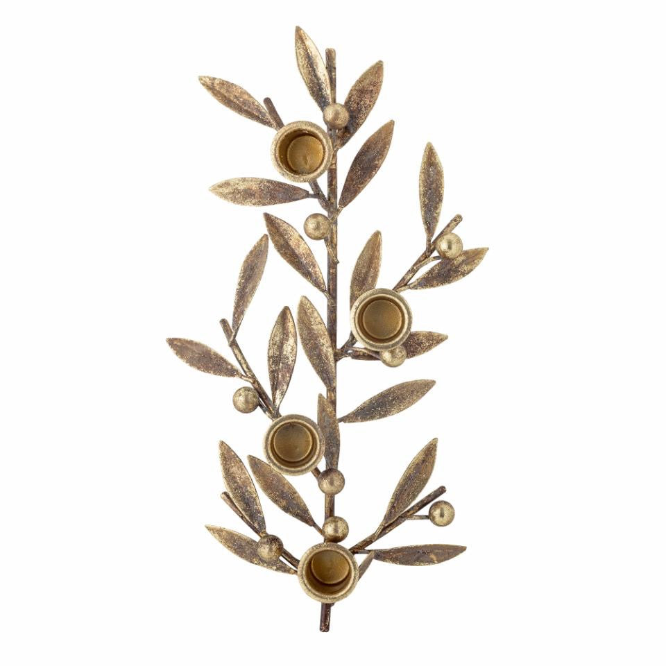 Mirabel Candle Holder, Gold, Metal