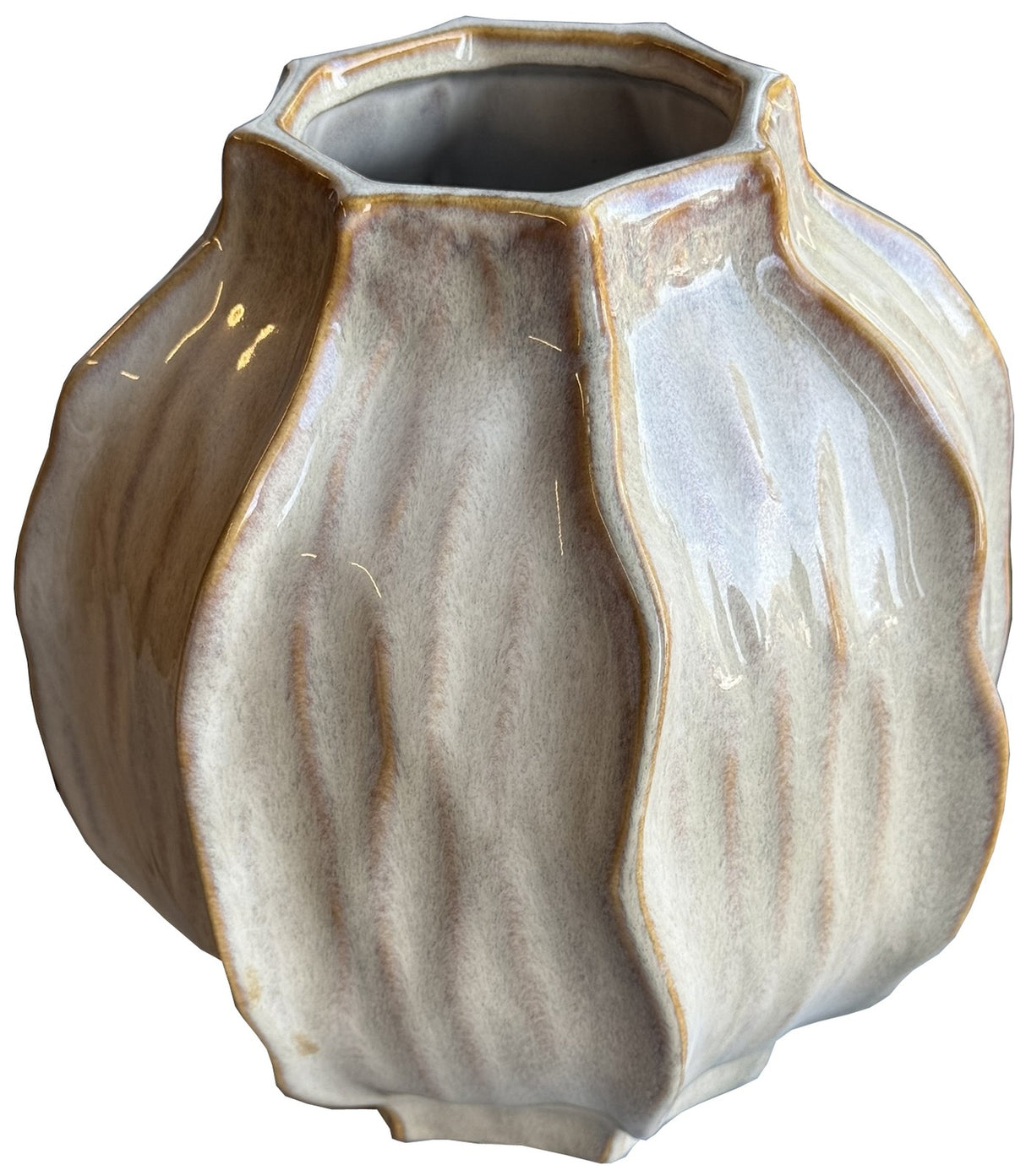 Sabbia Collection Squat Seed Pod Vase