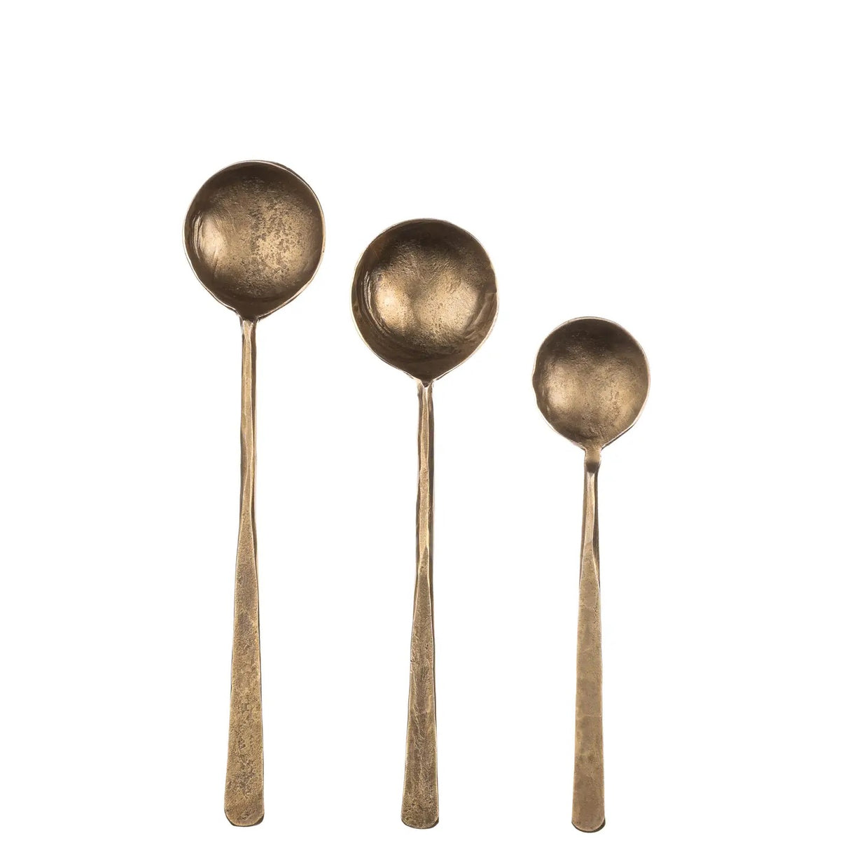 Set of 3 Forged Antique Finished Spoons