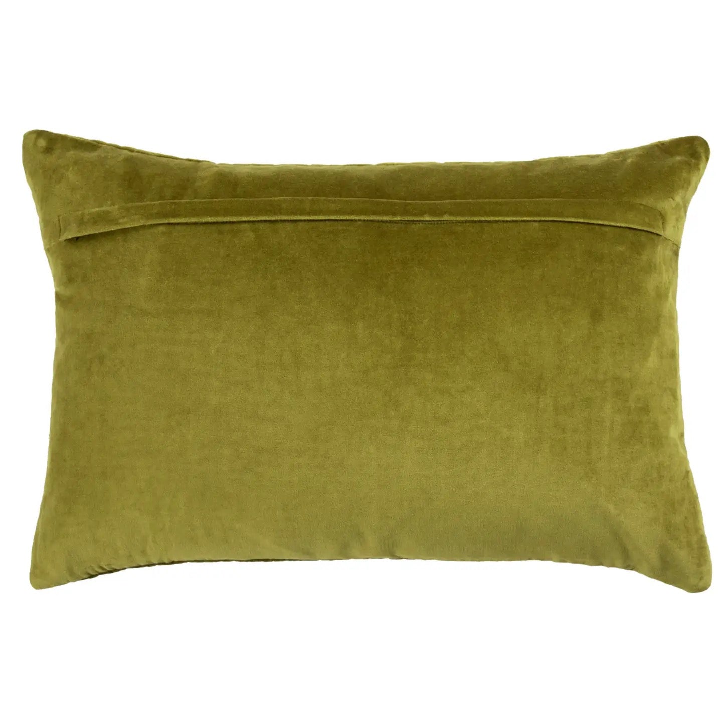 Haze Embroidered Cushion Olive- Voyage