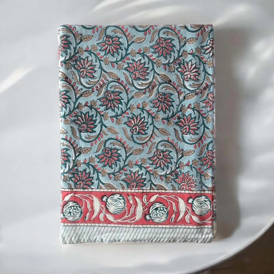 CHANDRA Cotton Hand Block Printed Tablecloth