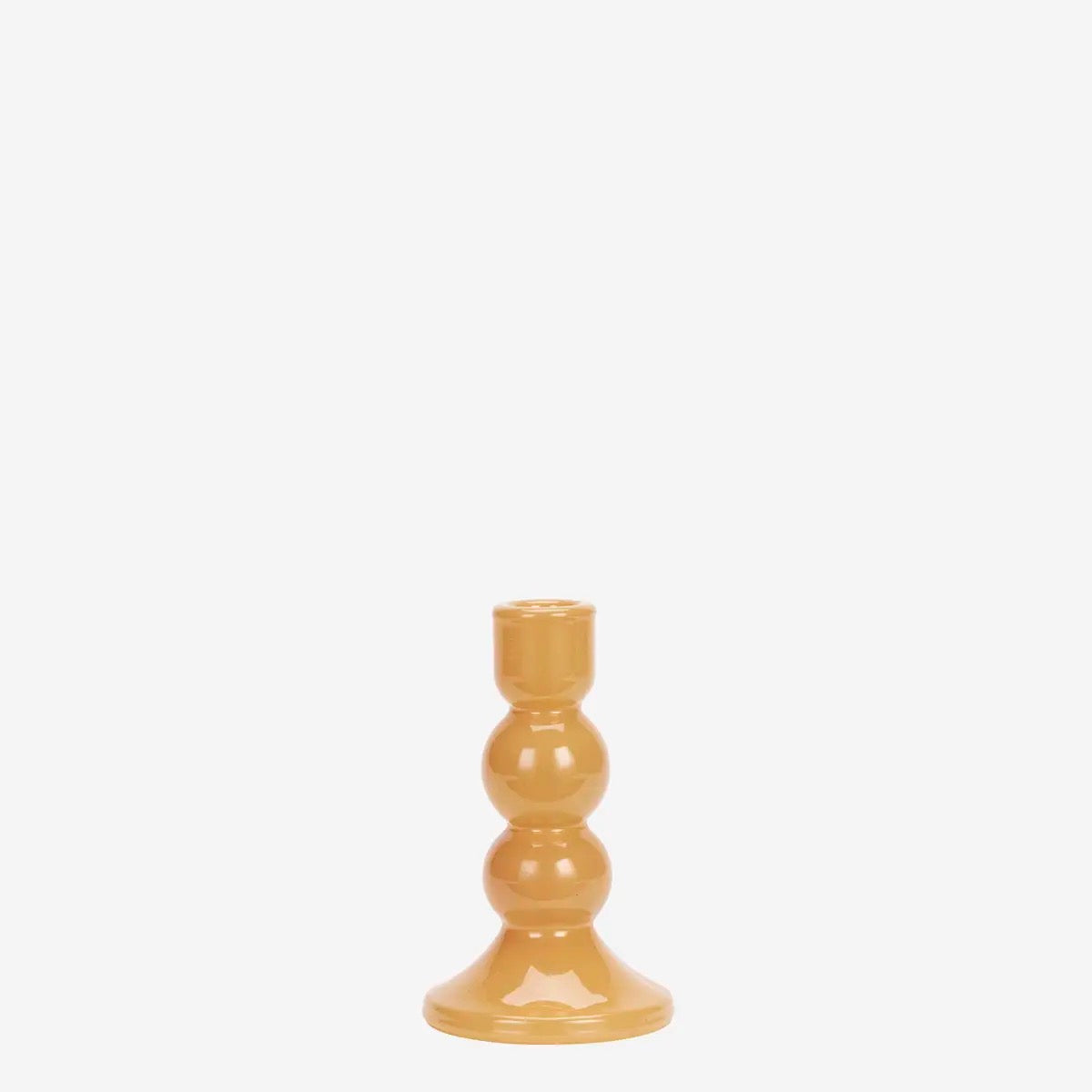 GLASS CANDLE HOLDER - PUMPKIN - 2 sizes