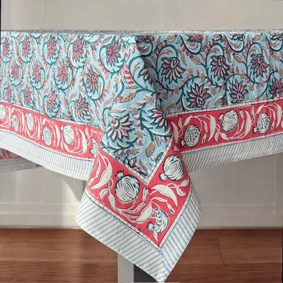 CHANDRA Cotton Hand Block Printed Tablecloth
