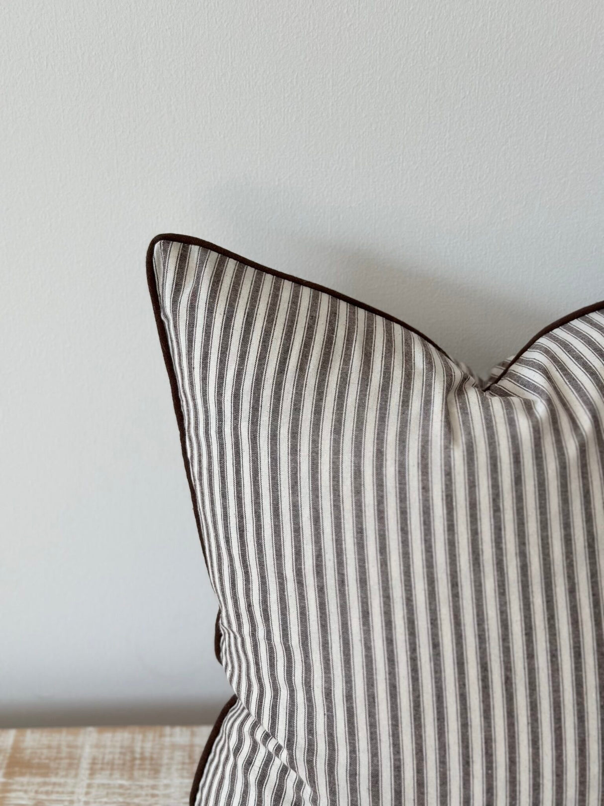 Florence Dark Brown Stripe Cushion