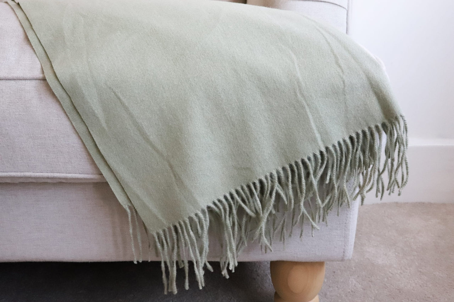 Della Sage Green Decorative Throw